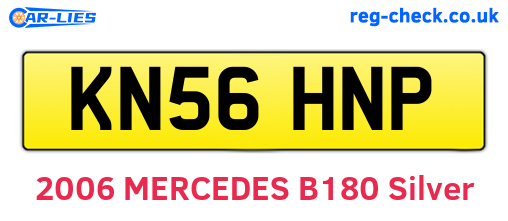 KN56HNP are the vehicle registration plates.