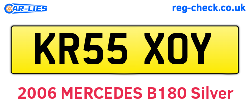 KR55XOY are the vehicle registration plates.