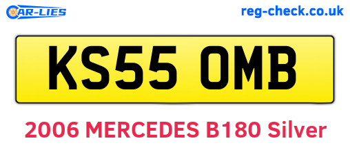KS55OMB are the vehicle registration plates.