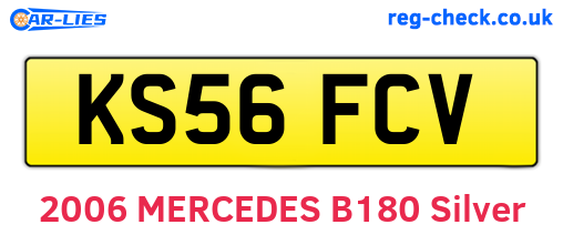 KS56FCV are the vehicle registration plates.