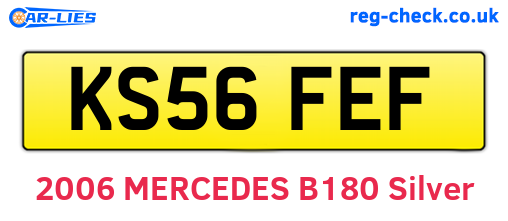 KS56FEF are the vehicle registration plates.
