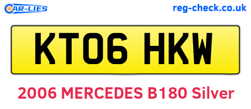 KT06HKW are the vehicle registration plates.