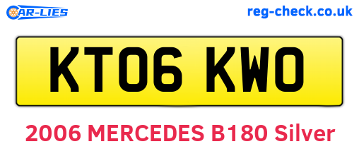 KT06KWO are the vehicle registration plates.