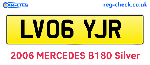 LV06YJR are the vehicle registration plates.