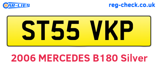 ST55VKP are the vehicle registration plates.