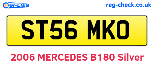 ST56MKO are the vehicle registration plates.