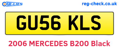 GU56KLS are the vehicle registration plates.