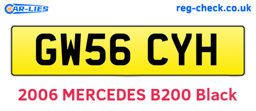 GW56CYH are the vehicle registration plates.