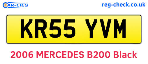 KR55YVM are the vehicle registration plates.