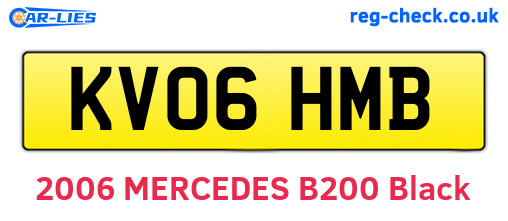 KV06HMB are the vehicle registration plates.