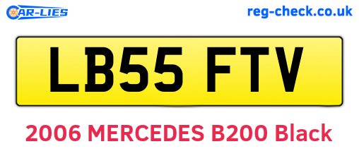 LB55FTV are the vehicle registration plates.