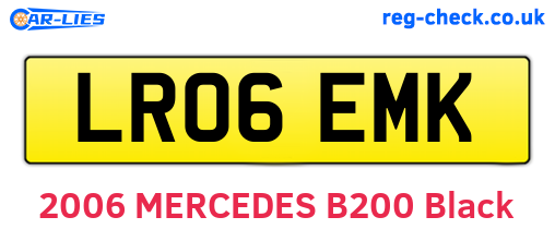 LR06EMK are the vehicle registration plates.