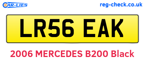 LR56EAK are the vehicle registration plates.