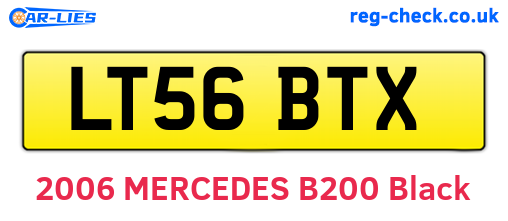 LT56BTX are the vehicle registration plates.