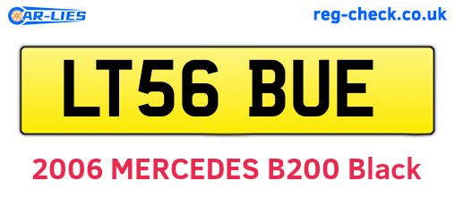 LT56BUE are the vehicle registration plates.