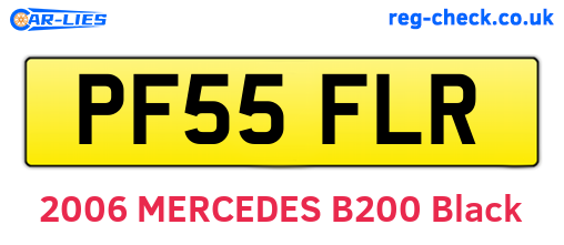 PF55FLR are the vehicle registration plates.