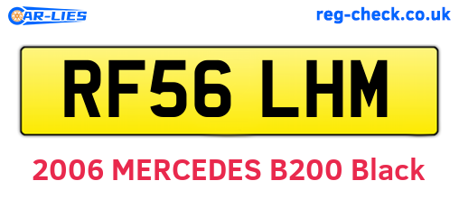 RF56LHM are the vehicle registration plates.