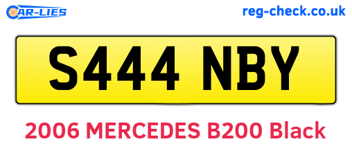 S444NBY are the vehicle registration plates.
