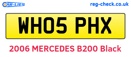 WH05PHX are the vehicle registration plates.