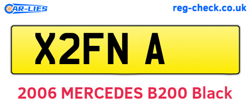 X2FNA are the vehicle registration plates.
