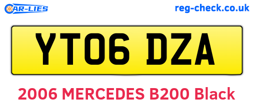 YT06DZA are the vehicle registration plates.