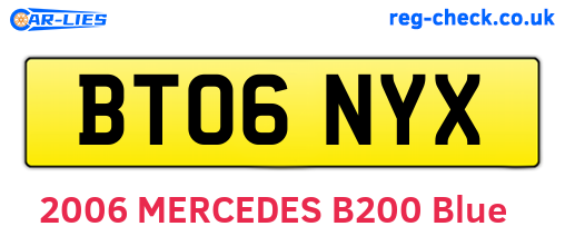 BT06NYX are the vehicle registration plates.