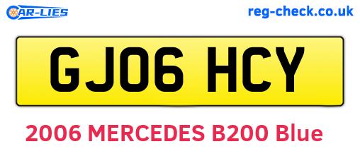 GJ06HCY are the vehicle registration plates.