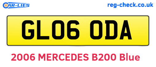 GL06ODA are the vehicle registration plates.
