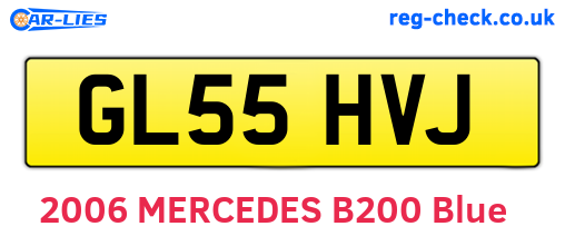 GL55HVJ are the vehicle registration plates.