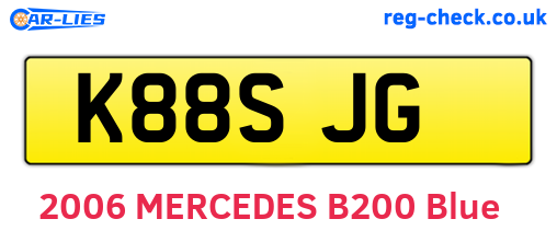 K88SJG are the vehicle registration plates.