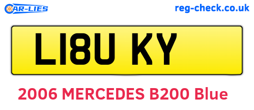 L18UKY are the vehicle registration plates.