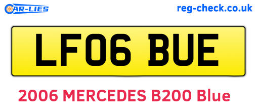 LF06BUE are the vehicle registration plates.