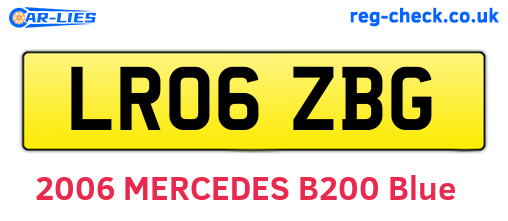 LR06ZBG are the vehicle registration plates.