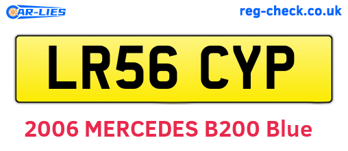 LR56CYP are the vehicle registration plates.