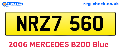 NRZ7560 are the vehicle registration plates.