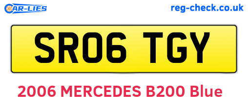 SR06TGY are the vehicle registration plates.