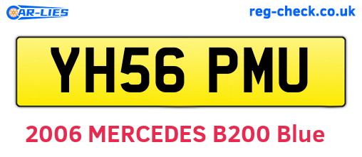 YH56PMU are the vehicle registration plates.