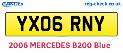 YX06RNY are the vehicle registration plates.