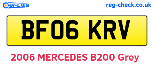 BF06KRV are the vehicle registration plates.