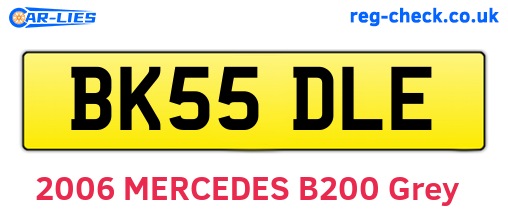 BK55DLE are the vehicle registration plates.