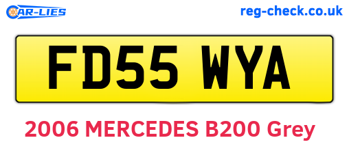 FD55WYA are the vehicle registration plates.