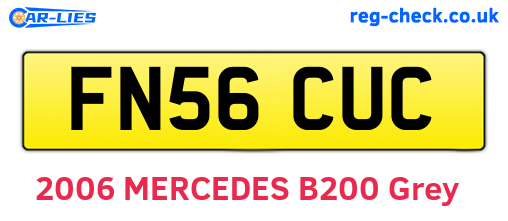 FN56CUC are the vehicle registration plates.