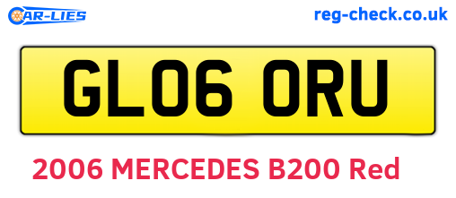 GL06ORU are the vehicle registration plates.