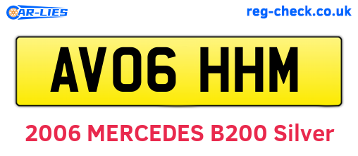 AV06HHM are the vehicle registration plates.