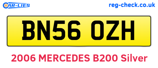 BN56OZH are the vehicle registration plates.