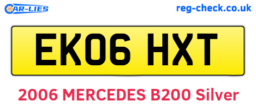 EK06HXT are the vehicle registration plates.