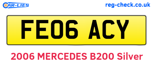 FE06ACY are the vehicle registration plates.
