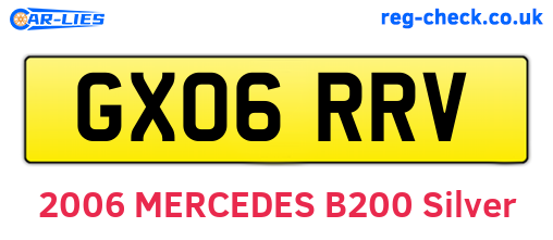 GX06RRV are the vehicle registration plates.