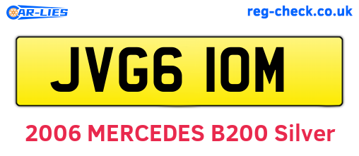 JVG610M are the vehicle registration plates.