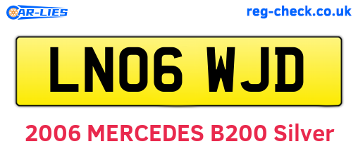 LN06WJD are the vehicle registration plates.